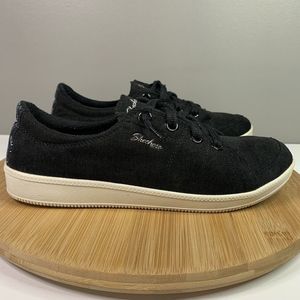 Skechers Madison Ave Air Cooled Slip On Sneakers Women's 9 Black Lace 23945